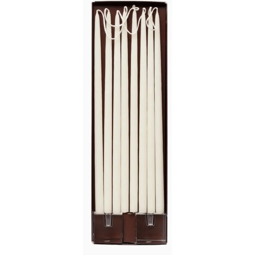 Creative Candles Ivory Taper Candles Set of 6 NEW